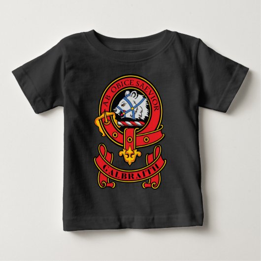 Clan Galbraith Baby T-shirts met Clan Crest (Voorkant)