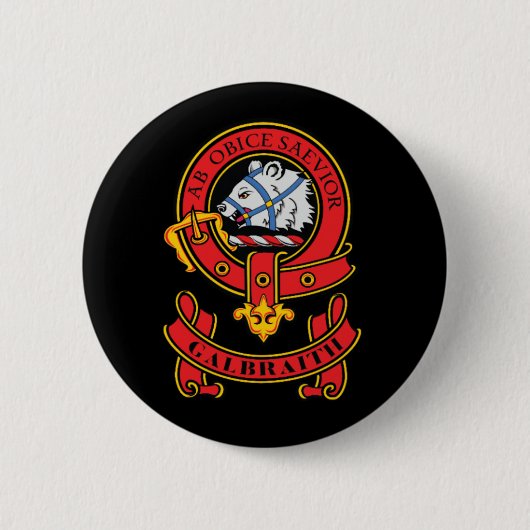 Clan Galbraith Crest Badge Pinback Button (Devant)