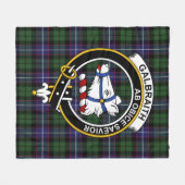 Clan Galbraith Modern Tartan Pset Fleece Deken (Voorkant (Horizontaal))