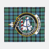 Clan Galbraith Tartan Pset Fleece Deken (Voorkant (Horizontaal))
