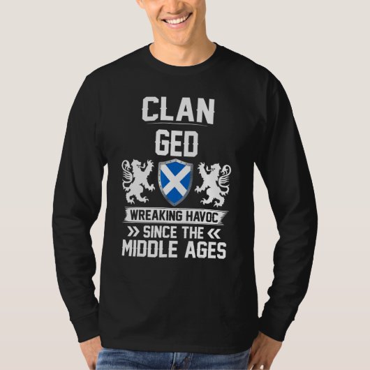 Clan Ged Schotse Familie Clan Schotland Wreaking H T-shirt (Voorkant)