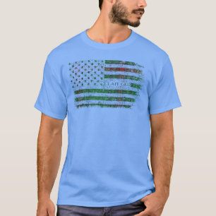 Clan Ged Schotse tartan Amerikaanse vlag kilt Scho T-shirt