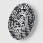 Clan Gladstone Crest & Tartan Grote Klok (Hoek)