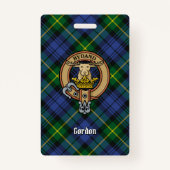 Clan Gordon Crest over Tartan Badge (Voorkant)