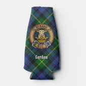 Clan Gordon Crest over Tartan Bottle Cooler (Voorkant)