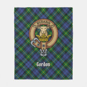 Clan Gordon Crest over Tartan Fleece Deken (Voorkant)
