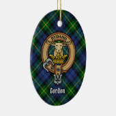 Clan Gordon Crest over Tartan Keramisch Ornament (Rechts)