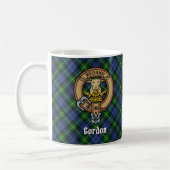 Clan Gordon Crest over Tartan Koffiemok (Links)