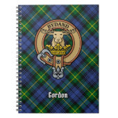 Clan Gordon Crest over Tartan Notitieboek (Voorkant)