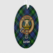 Clan Gordon Crest over Tartan Ornament (voorkant)