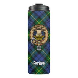 Clan Gordon Crest over Tartan Thermosbeker