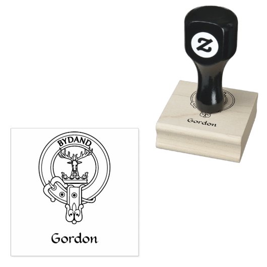 Clan Gordon Crest Rubber Stamp Rubberstempel (Gestempeld)