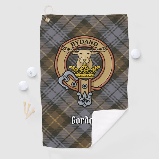 Clan Gordon Crest sur la serviette de golf Tartan (En situation)