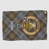 Clan Gordon Crest sur la serviette de golf Tartan (Horizontal)