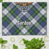 Clan Gordon Crest sur robe Tartan Serviette de cui (Plié)