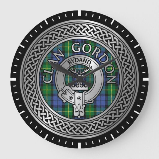 Clan Gordon Crest & Tartan Knot Grande horloge (Recto)