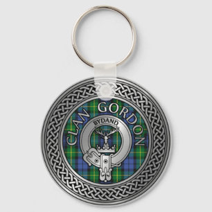 Clan Gordon Crest & Tartan Knot Sleutelhanger