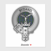 Clan Gordon Crest & Tartan Sticker (Vel)