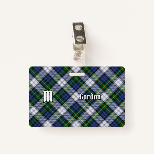 Clan Gordon Dress Tartan Badge (Voorkant met clip)