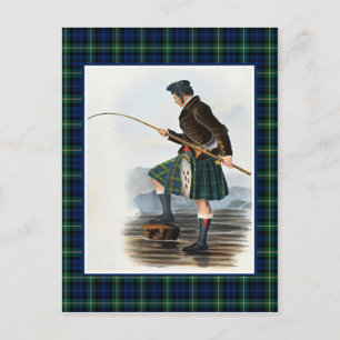 Clan Gordon  Illustratie Tartan Lijst Briefkaart