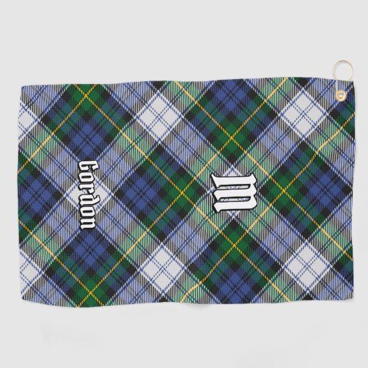 Clan Gordon Robe Tartan Golf Serviette (Horizontal)