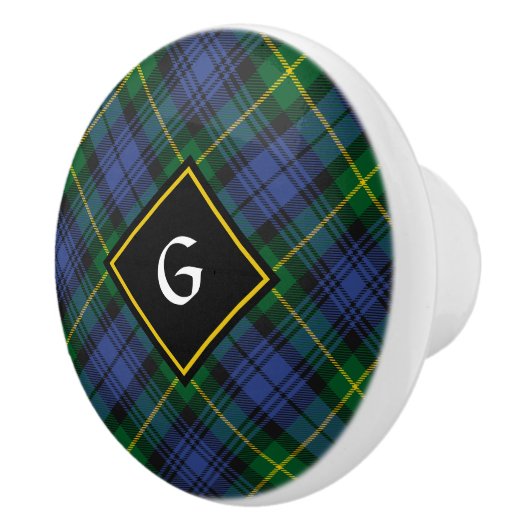 Clan Gordon Tartan Ceramic Knob Keramische Knop (Rechts)