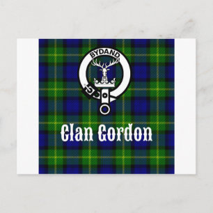 Clan Gordon Tartan Crest Briefkaart