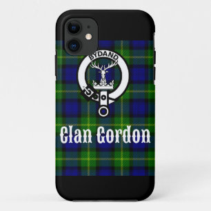 Clan Gordon Tartan Crest iPhone 11 Hoesje