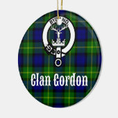 Clan Gordon Tartan Crest Keramisch Ornament (Links)