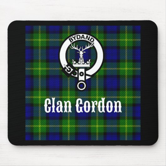 Clan Gordon Tartan Crest Muismat (Voorkant)