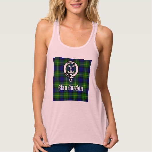 Clan Gordon Tartan Crest Tanktop (Voorkant)