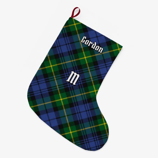 Clan Gordon Tartan Kerstmis stoppen Grote Kerstsok (Voorkant (Hangend))