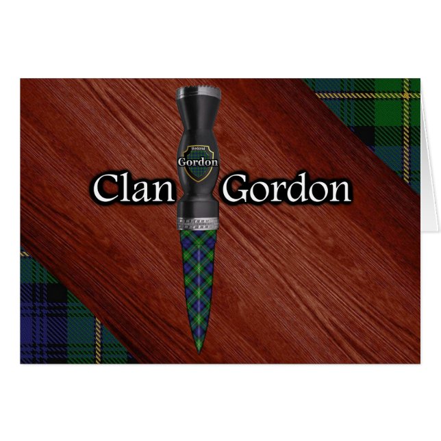 Clan Gordon Tartan Sgian Dubh Blade (Devant horizontal)