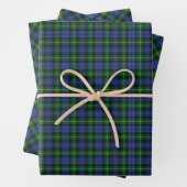 Clan Gordon Tartan Wrapping Paper Sheets (In situ)