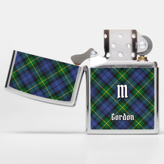 Clan Gordon Tartan Zippo Lighter (Geopend)