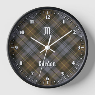 Clan Gordon Weathered Tartan Large Clock