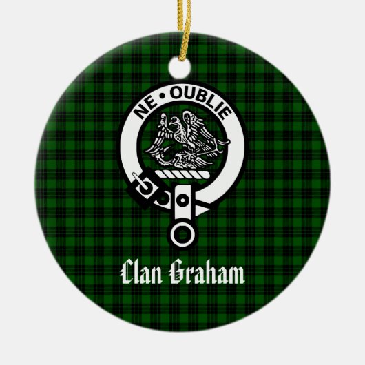 Clan Graham Crest Badge Persoonlijk Keramisch Ornament (Voorkant)