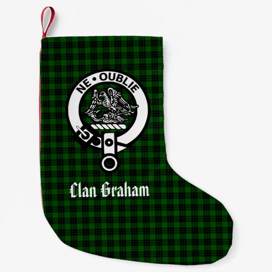 Clan Graham Crest Badge Persoonlijk Kleine Kerstsok (Voorkant)
