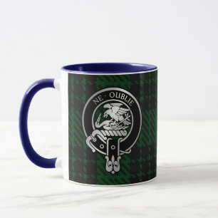 Clan Graham Crest en Mok Tartan
