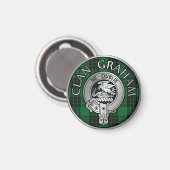Clan Graham Crest en Tartan Magneet (Voorkant / Achterkant)
