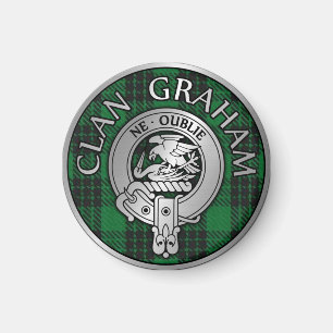 Clan Graham Crest en Tartan Magneet