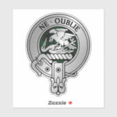 Clan Graham Crest en Tartan Sticker (Vel)
