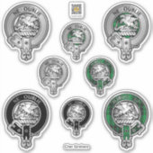Clan Graham Crest en Tartan Sticker (Voorkant)