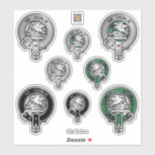 Clan Graham Crest en Tartan Sticker (Vel)