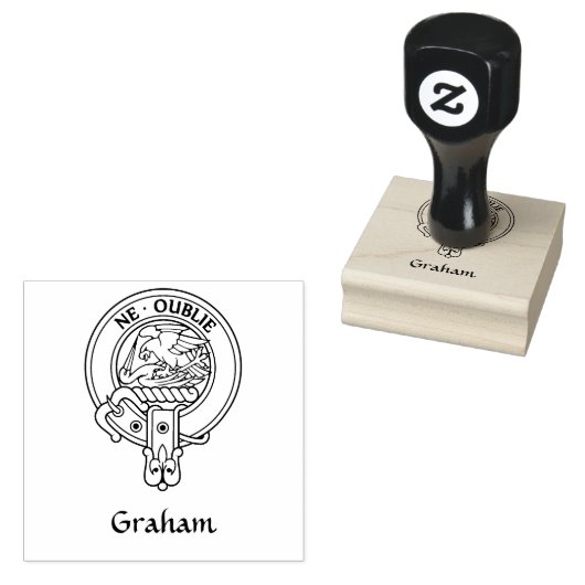 Clan Graham Crest Rubber Stamp Rubberstempel (Gestempeld)