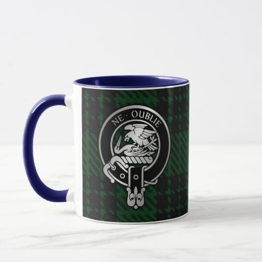 Clan Graham Crest & Tartan Mug (Gauche)