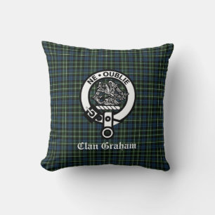 Clan Graham Montrose Tartan & Crest Kussen