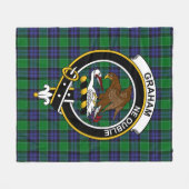 Clan Graham of Menteith Tartan Pset Fleece Deken (Voorkant (Horizontaal))