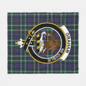 Clan Graham of Montrose Modern Tartan Pset Fleece Deken (Voorkant (Horizontaal))