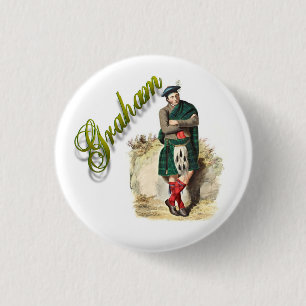 Clan Graham Schotse Droom Knop Ronde Button 3,2 Cm